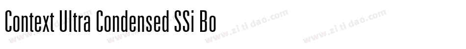 Context Ultra Condensed SSi Bold Ultra Condensed字体转换
